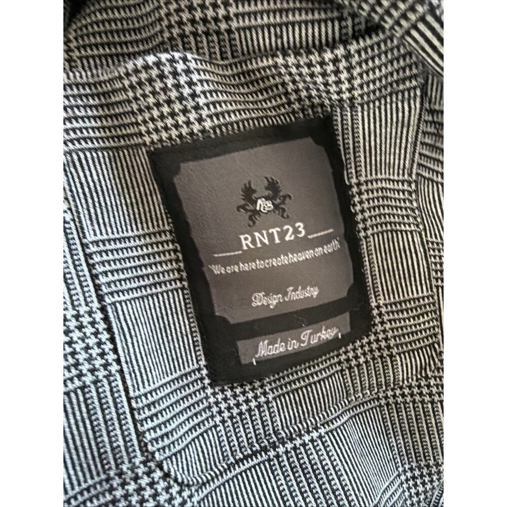 Men's Gray Plaid Slim 2-Piece Suit 40, 32x30, 2-Button, Pockets - Picture 12 of 15